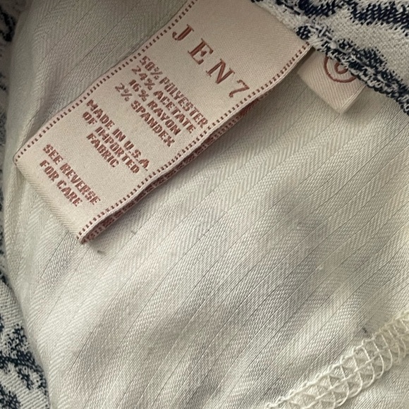 Damask Print Jen 7 Skinny Jeans Navy Cream Sz 6 $259 Ret - Picture 6 of 7